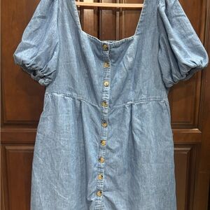 Old Navy Blue Denim Dress with Buttons